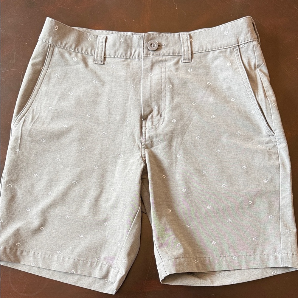 Travis Mathew Light Gray Flat Front Shorts